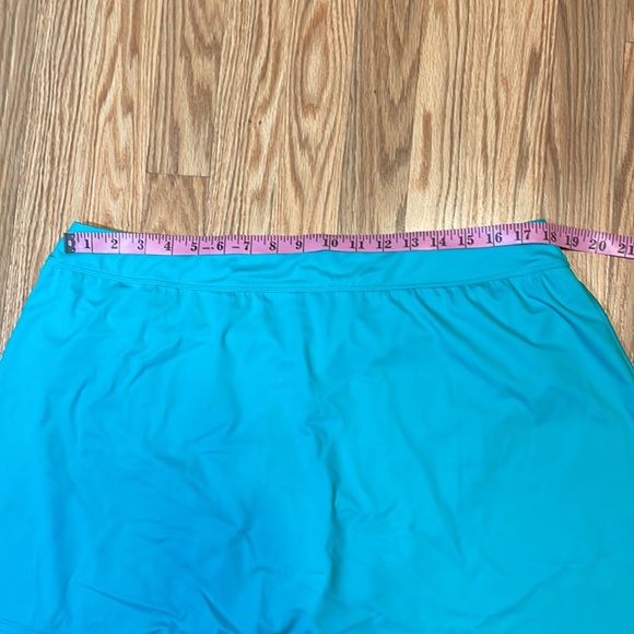 20W Swim Skirt, aqua, attached panty - Picture 2 of 6